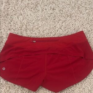 lululemon athletica Women's Red Athletic Shorts 2.5 inch inseam
